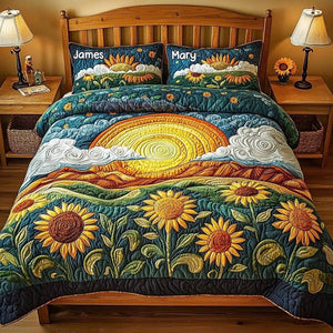 Personalized Gifts For Sunflower Lovers Quilt Bedding Set Special Line 02TGDT150125 - Blanket - GoDuckee