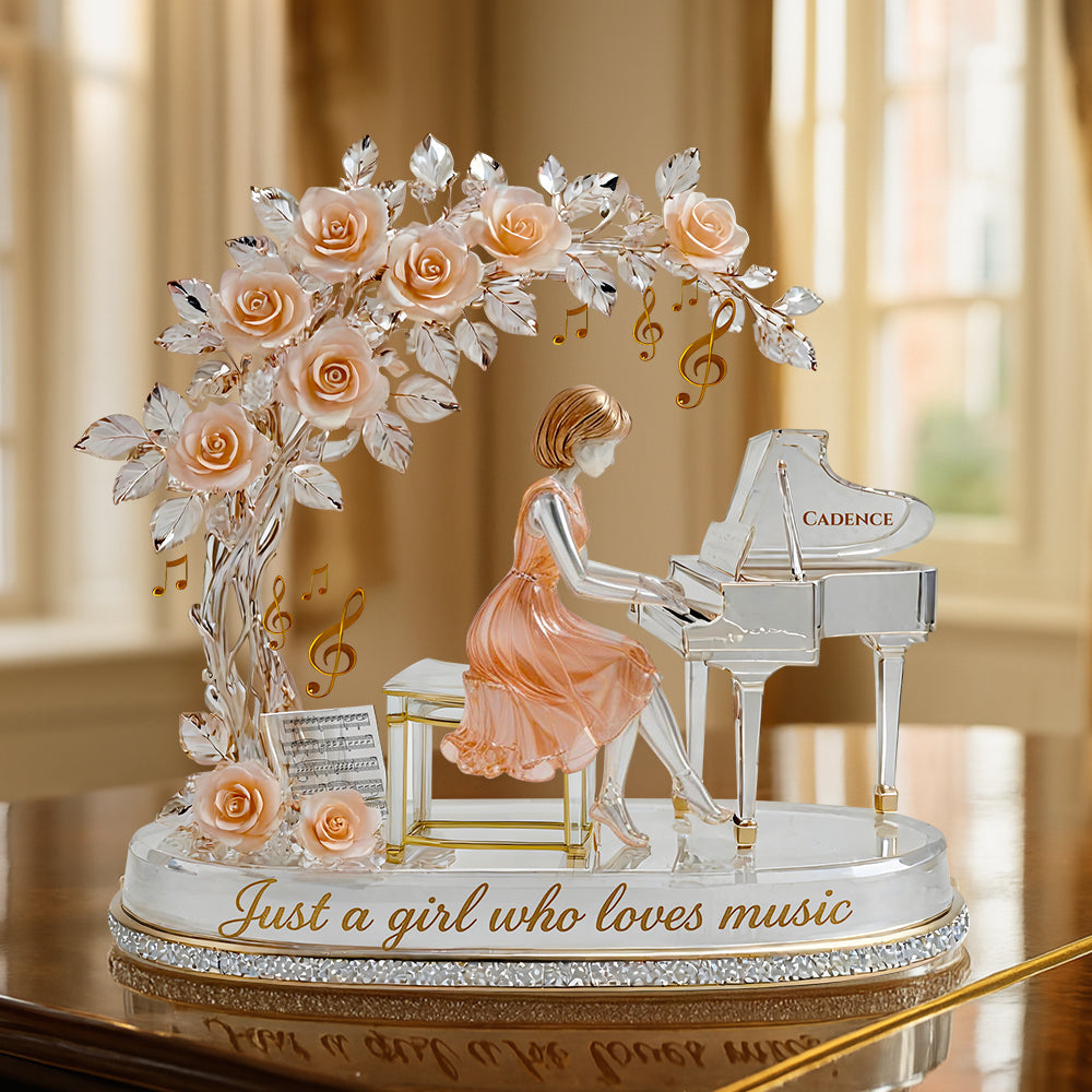 Girl Playing Piano Acrylic Plaque - Personalized Gifts For Piano Lover 01qhdt090725 - Shaped Plaques - GoDuckee