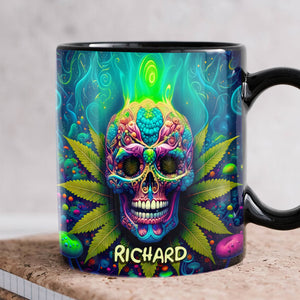 Chill Skull Mug Personalized Gifts For Stoners 04TODT100625 - Coffee Mug - GoDuckee