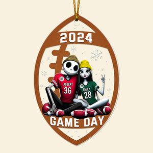 Personalized Gifts For Couple Love Football Acrylic Ornament 07ACQN121024 - Ornament - GoDuckee