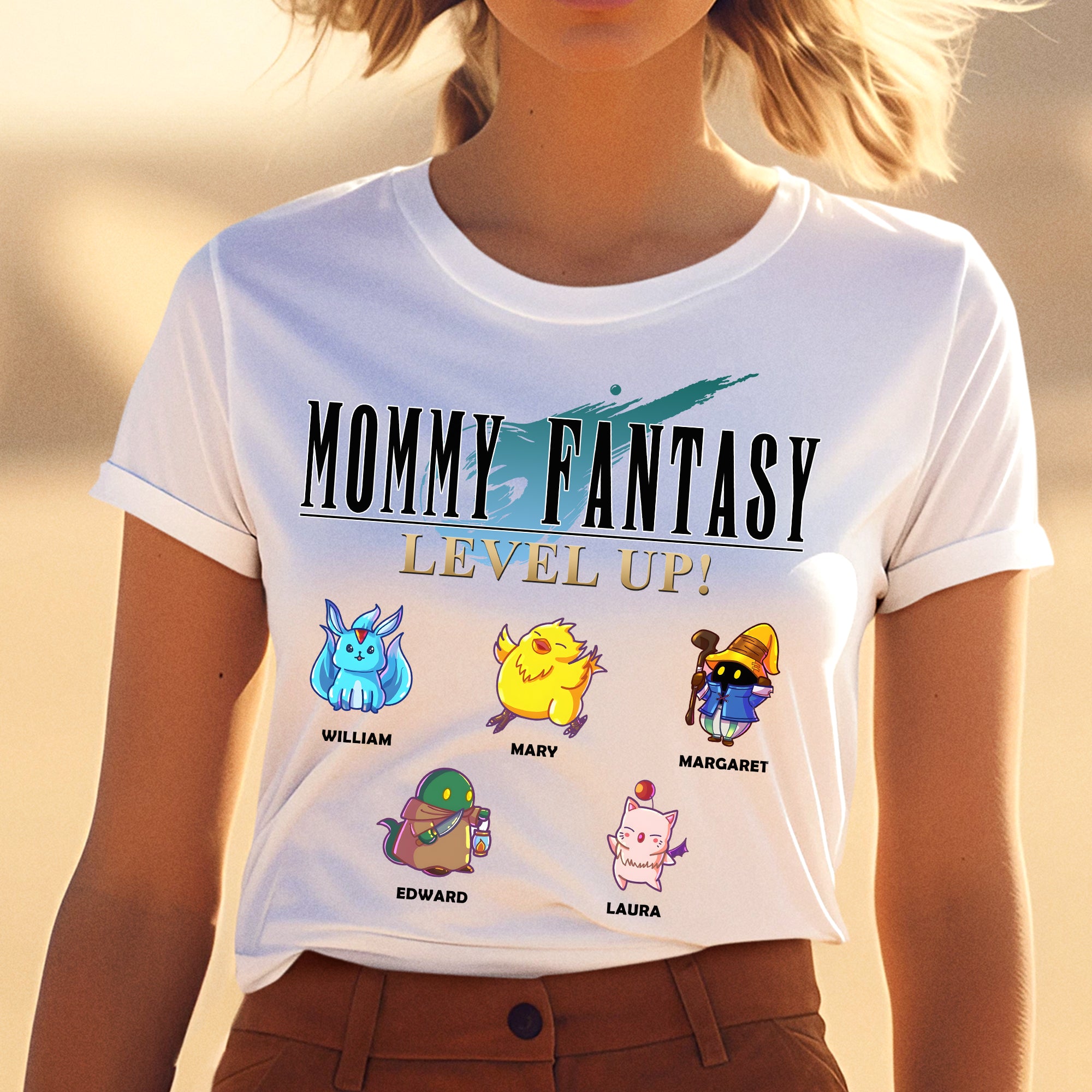 Personalized Gifts For Mom Shirt Mommy Fantasy Level Up 03NATH200324 - 2D Shirts - GoDuckee