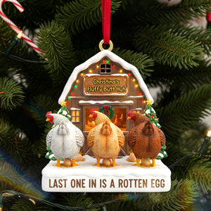 Chicken Farm Acrylic Ornament - Personalized Gift For Farmer Christmas Ornament 02NAMG170925 - Ornament - GoDuckee