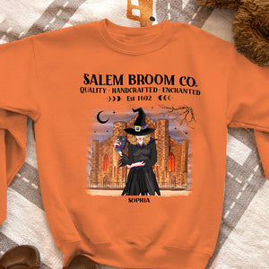 Salem Broom Co. Personalized Shirt - Gift For Witch Lover - Shirts - GoDuckee