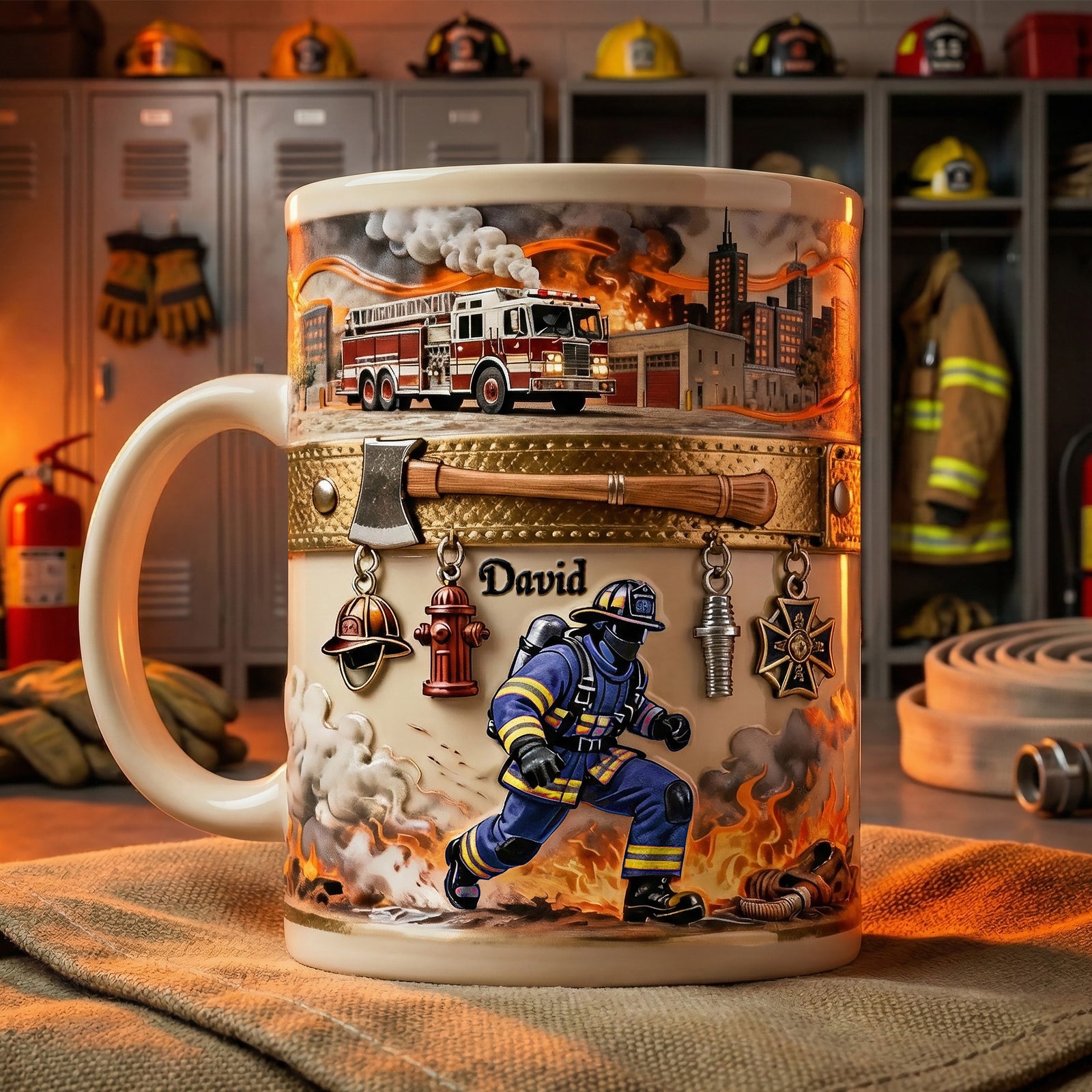 Brave Firefighter Coffee Mug – Personalized Gifts For Firefighter 03pamg201225 - Coffee Mug - GoDuckee