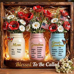 Blessed Mom Mason Jar Acrylic Plaque - Personalized Gifts For Mother's Day 04HUDT130226 - Shaped Plaques - GoDuckee