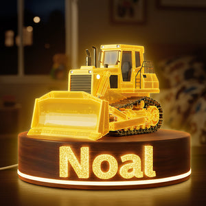 Building Construction Tractor Light Box - Personalized Gift For Kids 02HYTA061225 - Light Box - GoDuckee