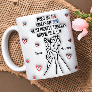 Personalized Gifts For Couple Coffee Mug All My Naughty Thoughts Involve Me & You - Coffee Mugs - GoDuckee