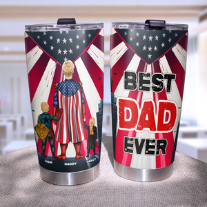 Personalized Gifts For Dad Tumbler Best Dad Ever 02topu140425hg - Tumbler Cup - GoDuckee
