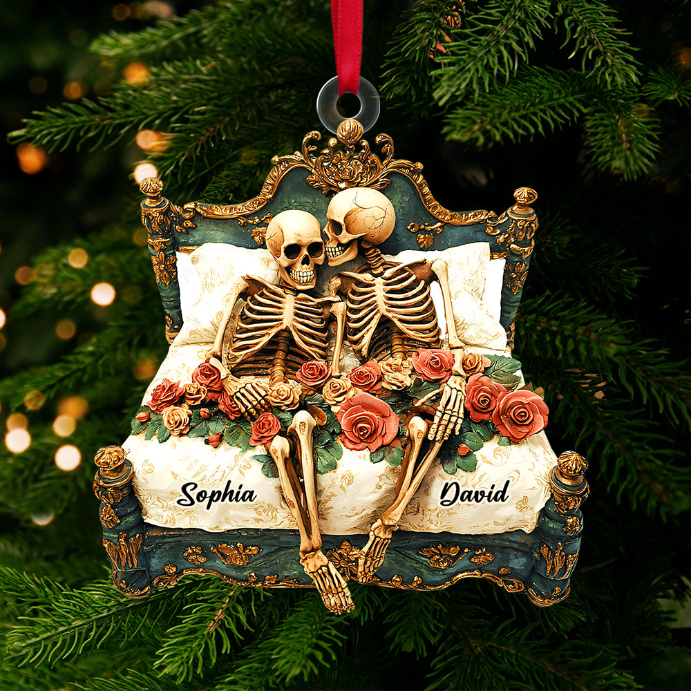 Personalized Gifts For Couple Acrylic Ornament Skull Couple 02ohtn191124