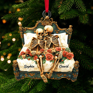 Personalized Gifts For Couple Acrylic Ornament Skull Couple 02ohtn191124 - Ornament - GoDuckee