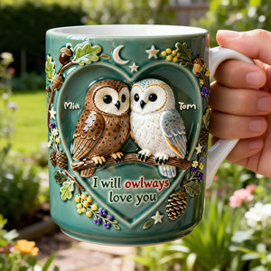 Owl Couples Coffee Mug - Personalized Gifts For Couples 03nadt200126 - Coffee Mug - GoDuckee