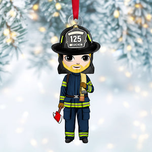 Personalized Gift For Firefighter Christmas Ornament 02ACTN141124HH - Ornament - GoDuckee