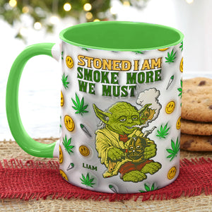 Personalized Gifts For Stoner White Mug, Green Animal Smoke Weed 04napu200724 - Coffee Mug - GoDuckee