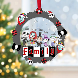 Personalized Gift For Family Ornament, Horror Christmas Family 01KAPU091124 - Ornament - GoDuckee