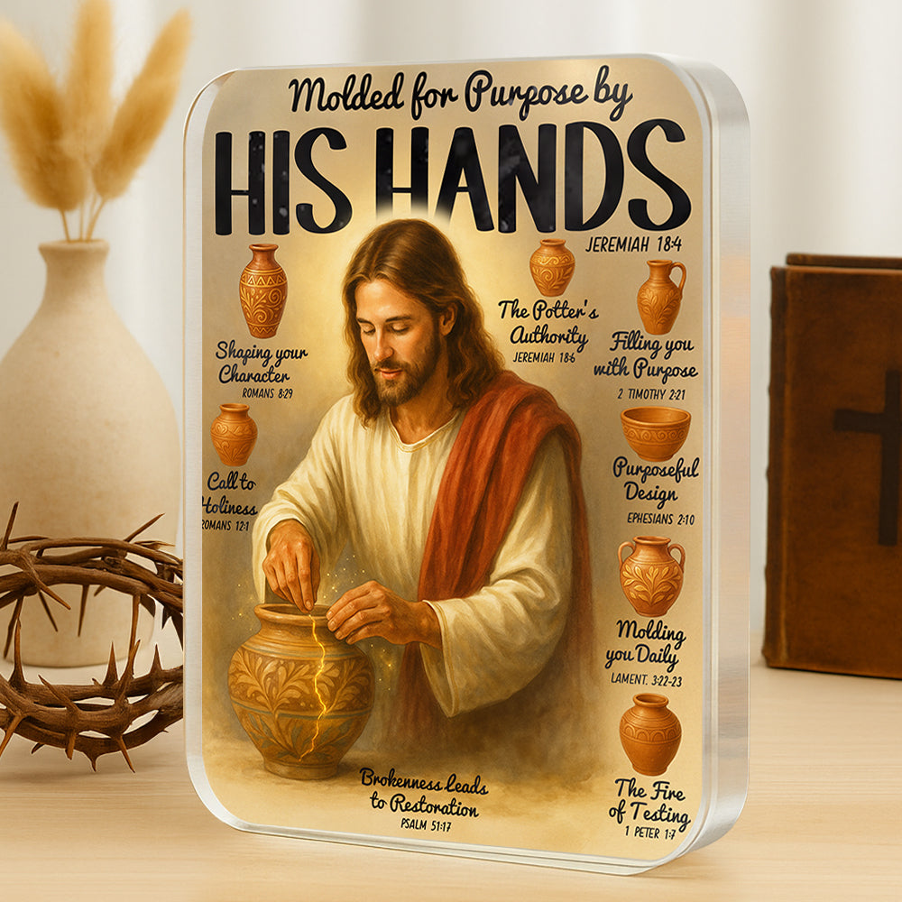 Crafted by Christ Acrylic Plaque Gifts For Christian 05HUDT060625 - Shaped Plaques - GoDuckee