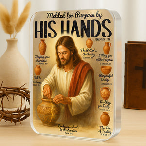 Crafted by Christ Acrylic Plaque Gifts For Christian 05HUDT060625 - Shaped Plaques - GoDuckee