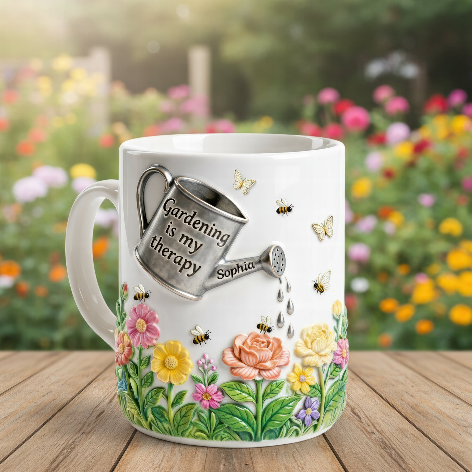 Gardening Therapy Coffee Mug – Personalized Gifts For Garden Lovers 06toqn291225 - Coffee Mug - GoDuckee