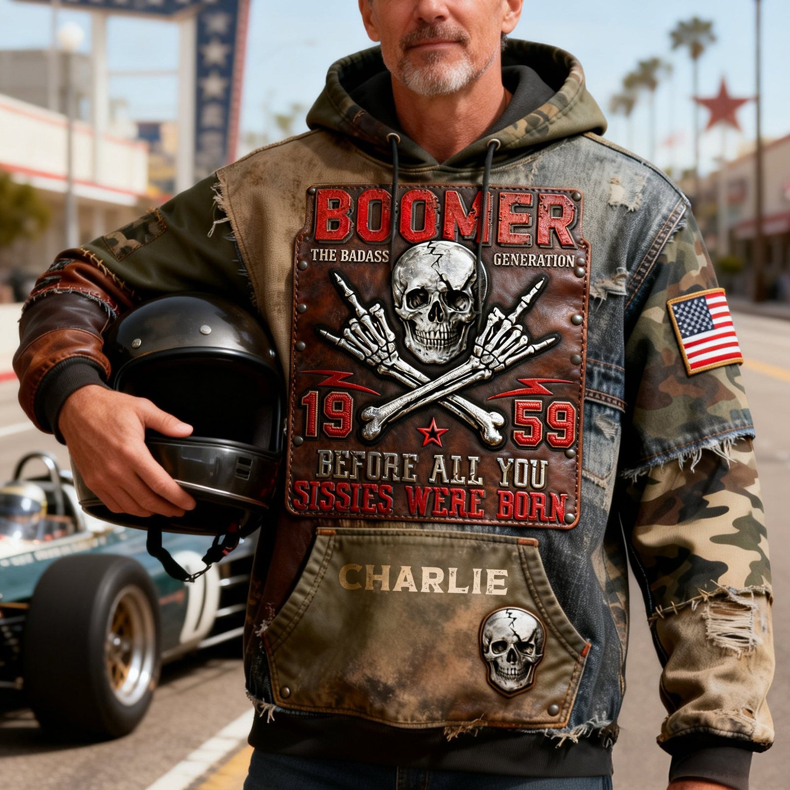 Vintage & Proud Boomer 3D Hoodie - Personalized Gift For Boomer Generation 01NALU240226 - AOP Products - GoDuckee