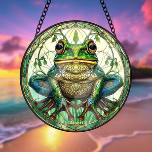 Personalized Gifts For Frog Lovers Stained Glass 07acqn230824 - Ornament - GoDuckee