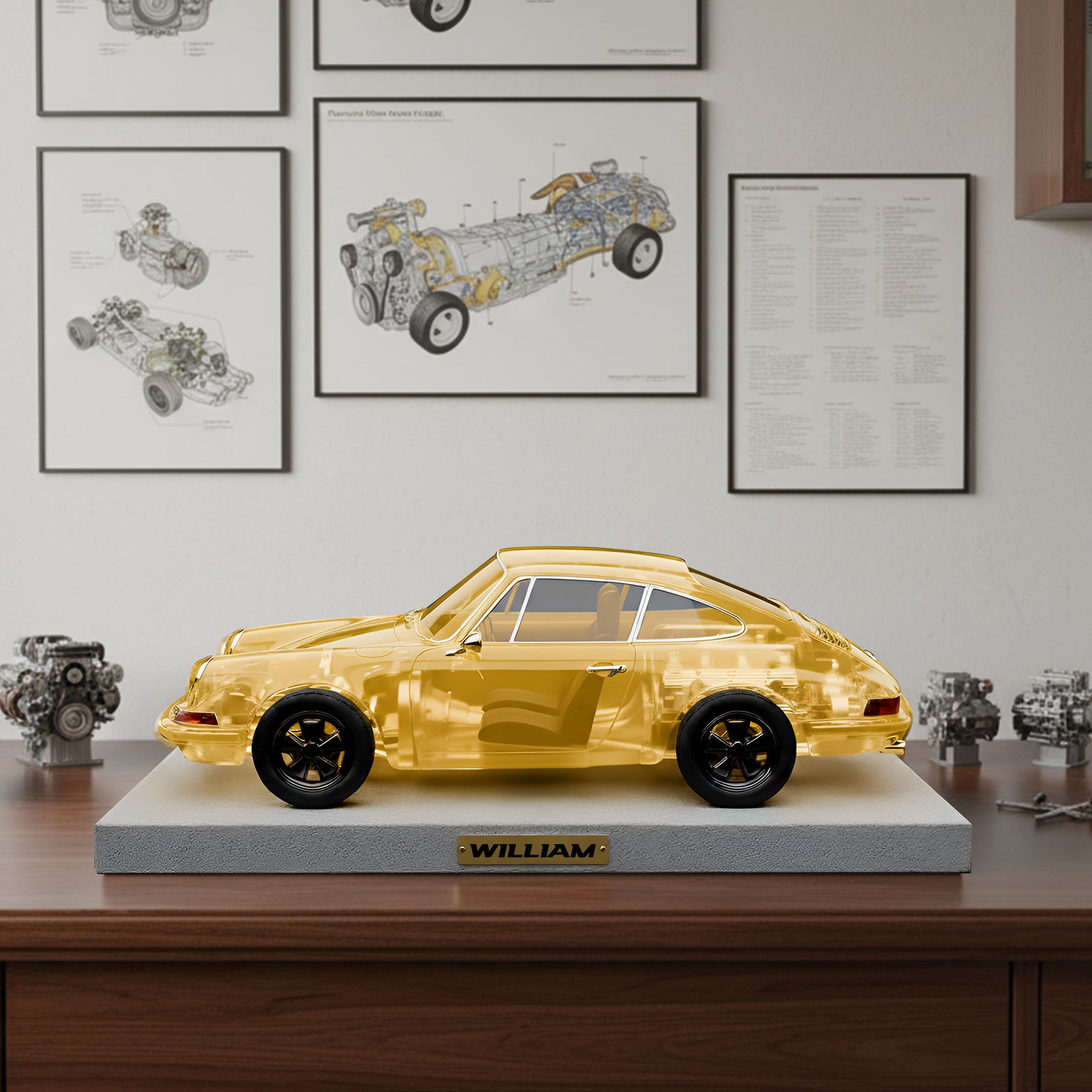 Sport Car Anatomy Acrylic Plaque - Personalized Gifts For Car Lovers 01KILU271125 - Shaped Plaques - GoDuckee