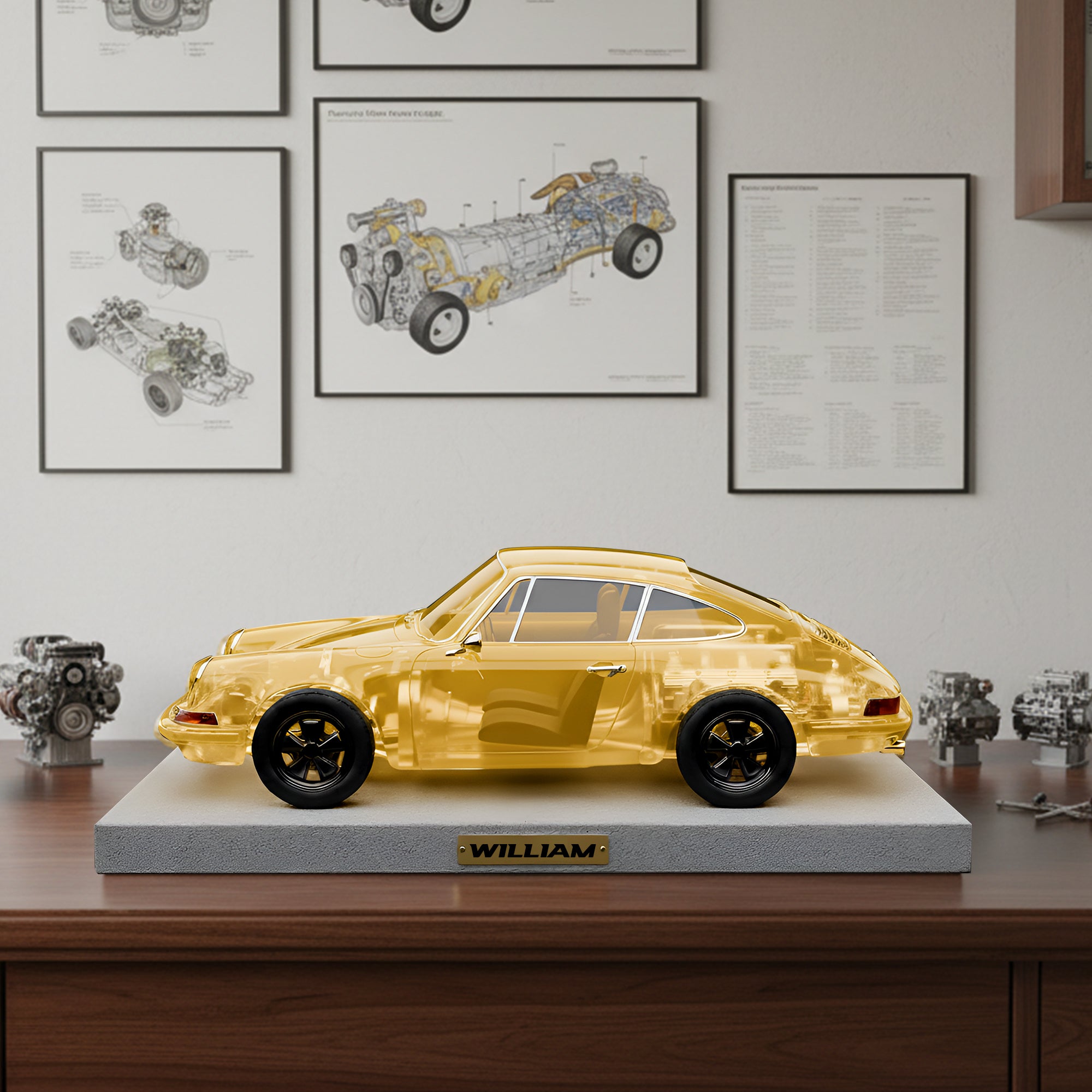 Sport Car Anatomy Acrylic Plaque - Personalized Gifts For Car Lovers 01KILU271125 - Shaped Plaques - GoDuckee