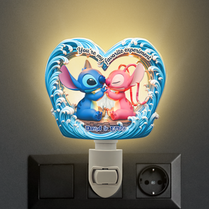 Cute Alien Couple Acrylic Night Light - Personalized Gift For Couple 01qhpu020625 - Night Lights - GoDuckee