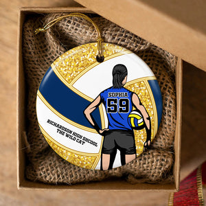 Personalized Gifts For Volleyball Players Ceramic Ornament 03ACDT111024TM - Ornament - GoDuckee