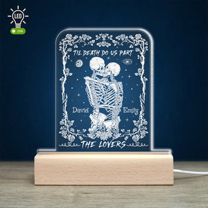 Til Death Do Us Part The Lovers - Gift For Couple - Personalized 3D Couple Led Light - Led Night Light - GoDuckee