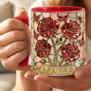 Roses Mom And Kids Coffee Accent Mug - Personalized Gifts For Mother's Day Coffee Mug 03HYQN050226 - Coffee Mug - GoDuckee