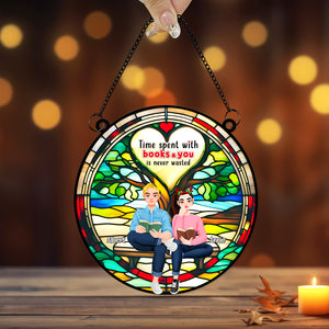 Personalized Gifts For Couple Suncatcher Ornament 01TGLU021024PA - Ornament - GoDuckee