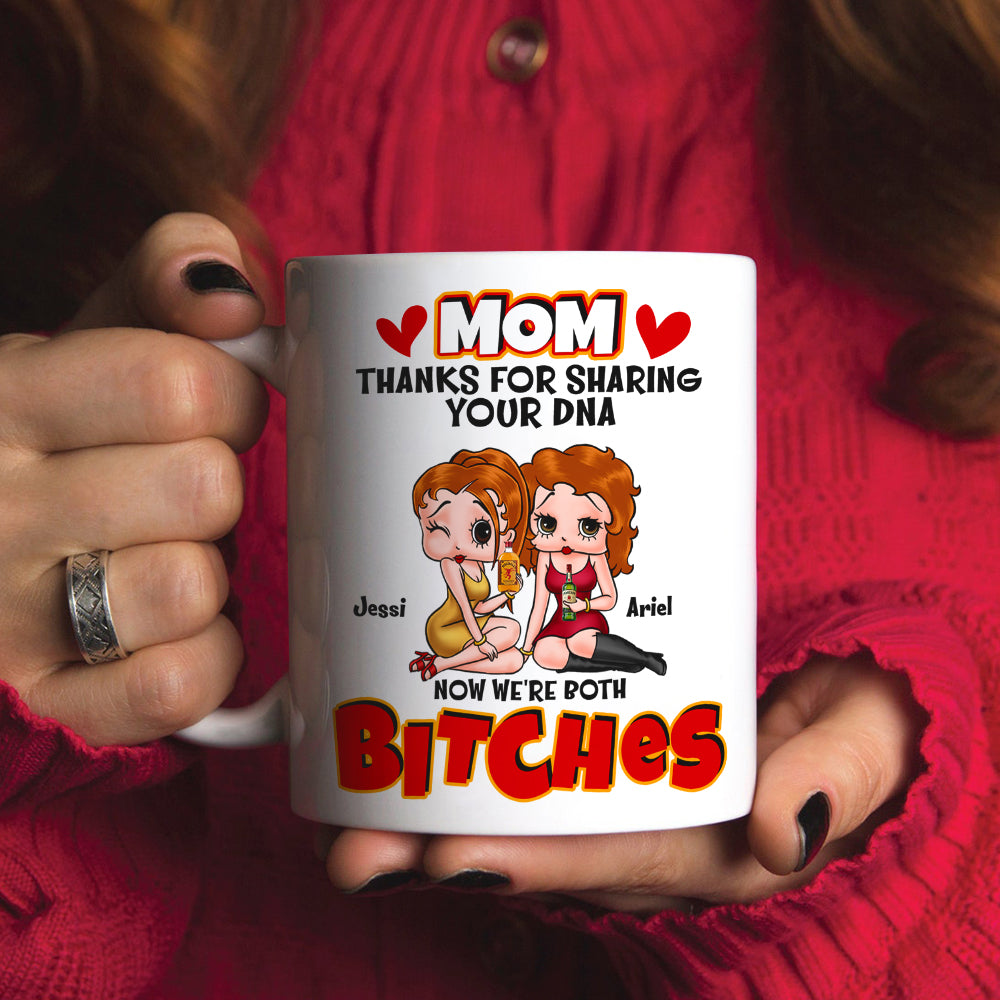 Personalized Gifts For Moms Coffee Mug Thanks For Sharing Your DNA 02TOLU130125HH - Coffee Mug - GoDuckee