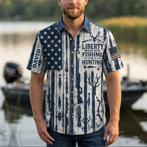 Pround American Heritage Hawaiian Dad Shirt, Personalized Gifts For Fishing & Hunting Lovers 03qhtn270526 - Hawaiian Shirts - GoDuckee