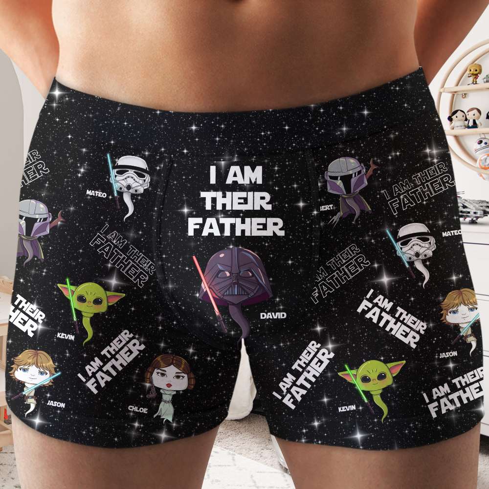 Personalized Gifts For Dad Men's Boxers I Am Their Father 04TODT240124HA - Boxers & Briefs - GoDuckee