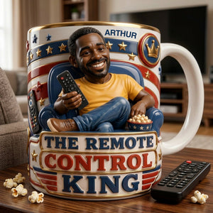 Custom Photo Remote King Dad Coffee Mug - Personalized Gifts For Dad 04palu220526 - Coffee Mug - GoDuckee