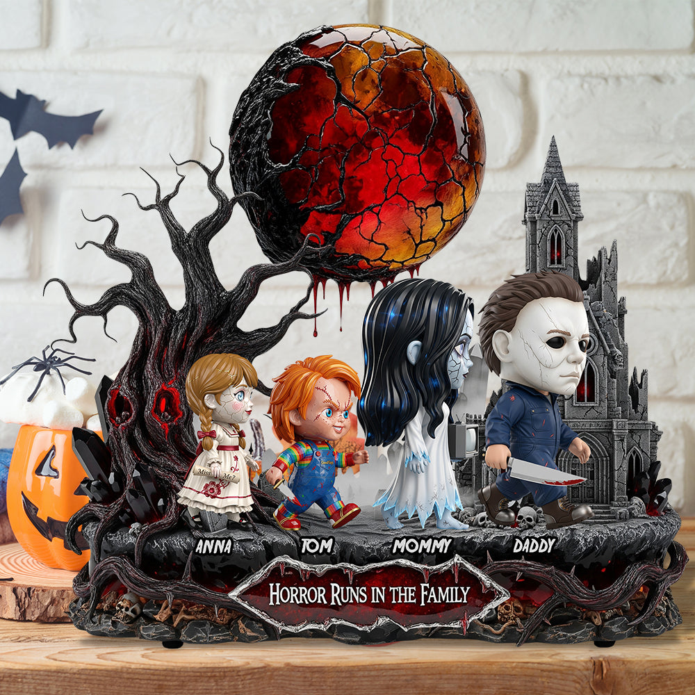 Horror Slay Family Acrylic Plaque Personalized Gifts For Family 02OHDT130625 - Shaped Plaques - GoDuckee