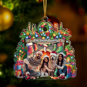 Custom Photo Gifts For Family Ornament 05dglu200924 Wood Stove Christmas - Ornament - GoDuckee