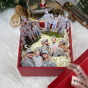 Custom Photo Gifts For Veteran Family Ornament 100acvp140924 - Ornament - GoDuckee