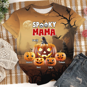 Personalized Gifts For Mom 3D Shirt 03napu110924 Halloween Pumpkin - AOP Products - GoDuckee