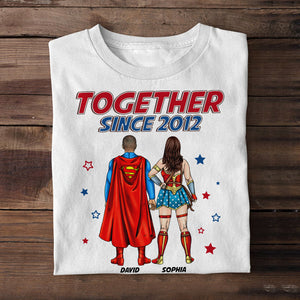 Couple Together Since Personalized Couple Shirt T-shirt-03HUTN150623TM - Shirts - GoDuckee
