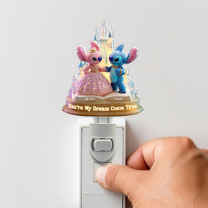 Blue Monster Experiment Couple Personalized Acrylic Night Light 04TGTN230525 - Night Light - GoDuckee