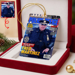 Police Officer Christmas Ornament Custom Photo Gifts 04HUQN260826