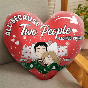 Personalized Gifts For Couple Christmas Pillow 02TOLU151024HG - Pillow - GoDuckee