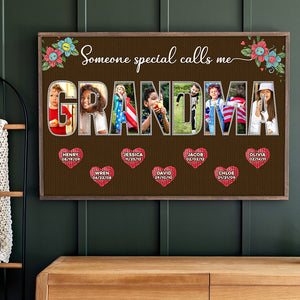 Custom Photo Gifts For Grandma Canvas Print Someone Special Calls Me Grandma Mother's Day Gifts - Canvas Print - GoDuckee