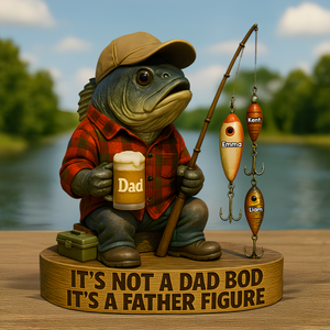 Fishing Dad Acrylic Plaque - Personalized Gift For Dad 03XQPU020525 - Shaped Plaques - GoDuckee