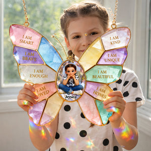 Daily Affirmation Kid Suncatcher Ornament Custom Photo Gifts For Kids 04NALU280226 - Ornament - GoDuckee