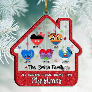 Personalized Gifts For Family Ornament, All Hearts Come Home For Christmas 01QHLU241024 - Ornament - GoDuckee