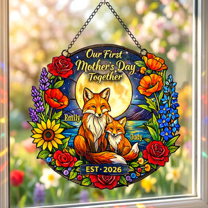 First Mother’s Day Together Fox Suncatcher -Personalized Gift For Mom 03TYMG060326 - Ornament - GoDuckee