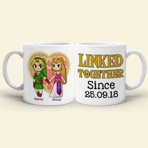 Linked Together Personalized White Mug - 03natn030623 - Coffee Mug - GoDuckee