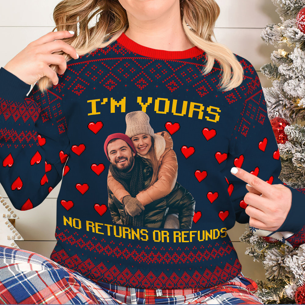 Custom Photo Gifts For Couple Christmas Ugly Sweater 01pgtn081024 - Ugly Christmas Sweater - GoDuckee