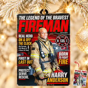 Custom Photo Firefighter Ornament - Personalized Christmas Gifts 04hudt260826